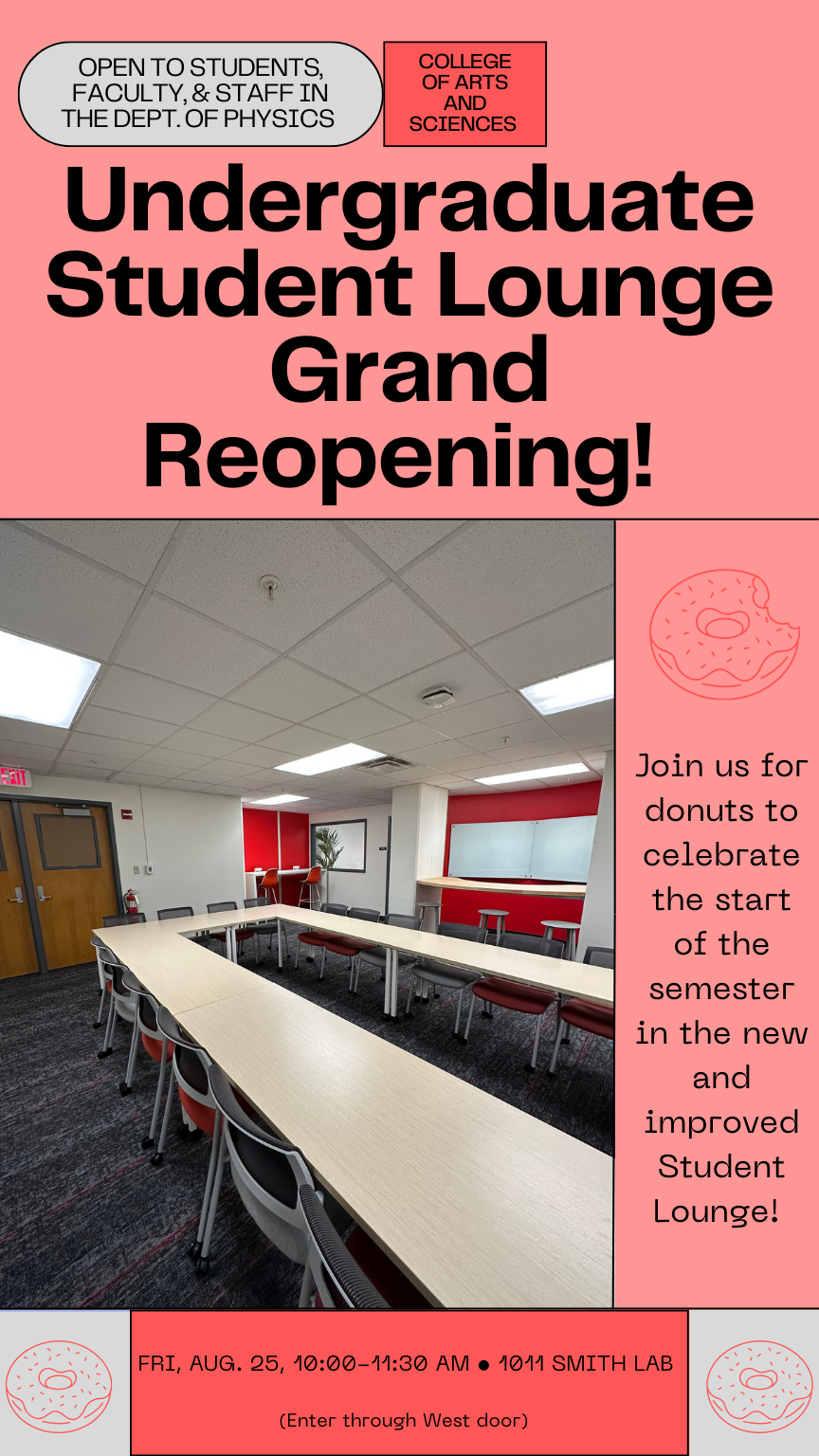 Flyer promoting Grand Reopening event on Friday, August 25th at 10:00 AM