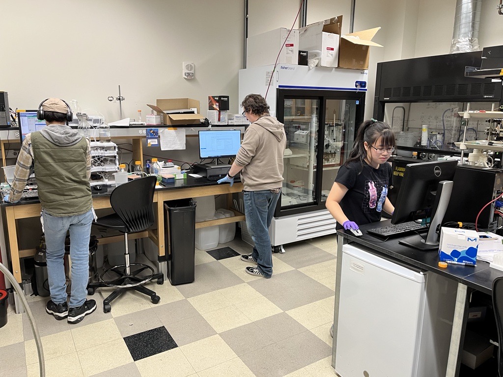 Image of students working in Poirier Lab