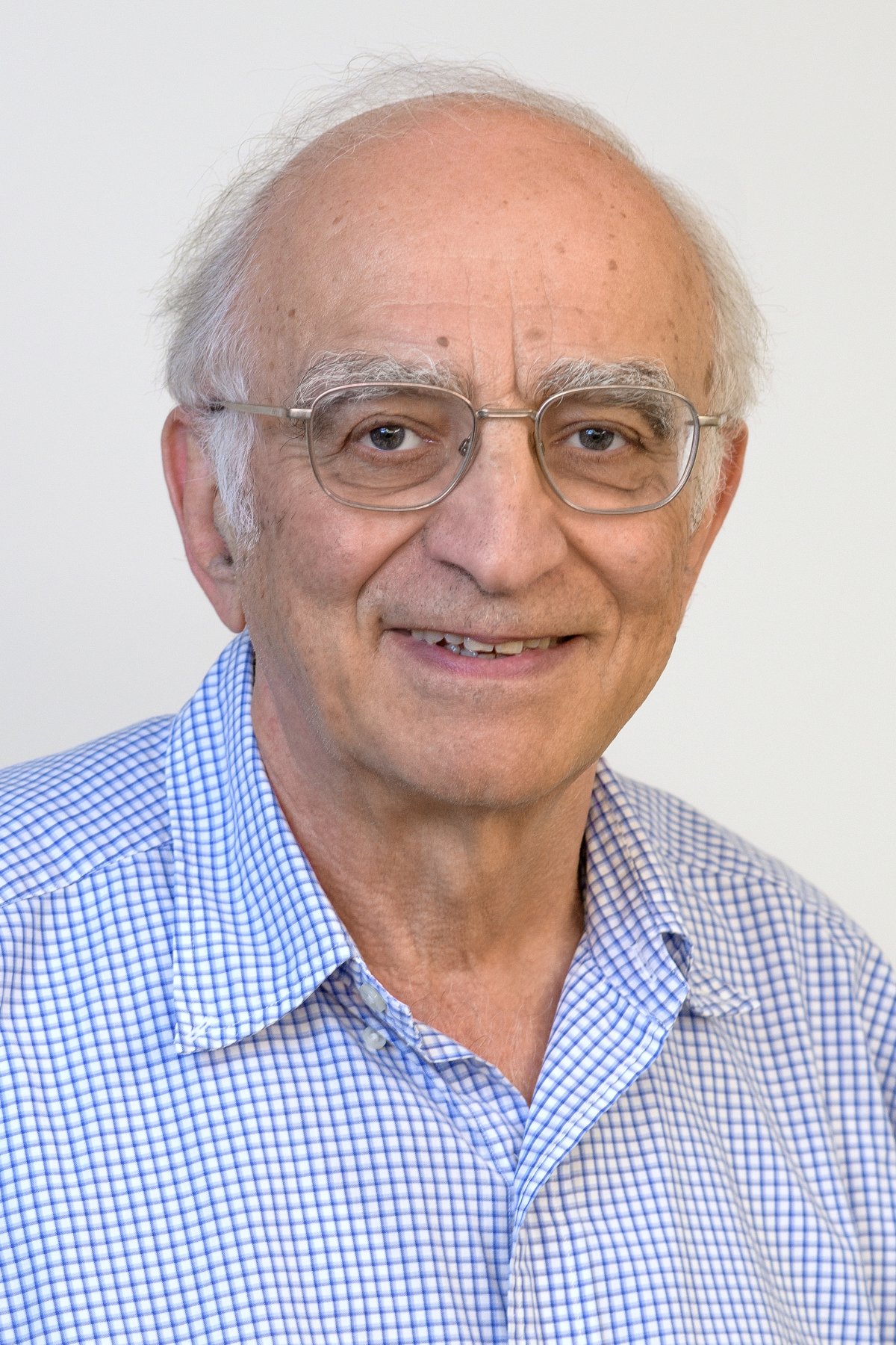 Boris Shklovskii smiling with white background