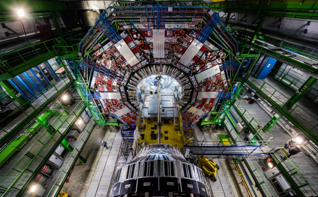 Close up of CERN’s Large Hadron Collider (LHC)