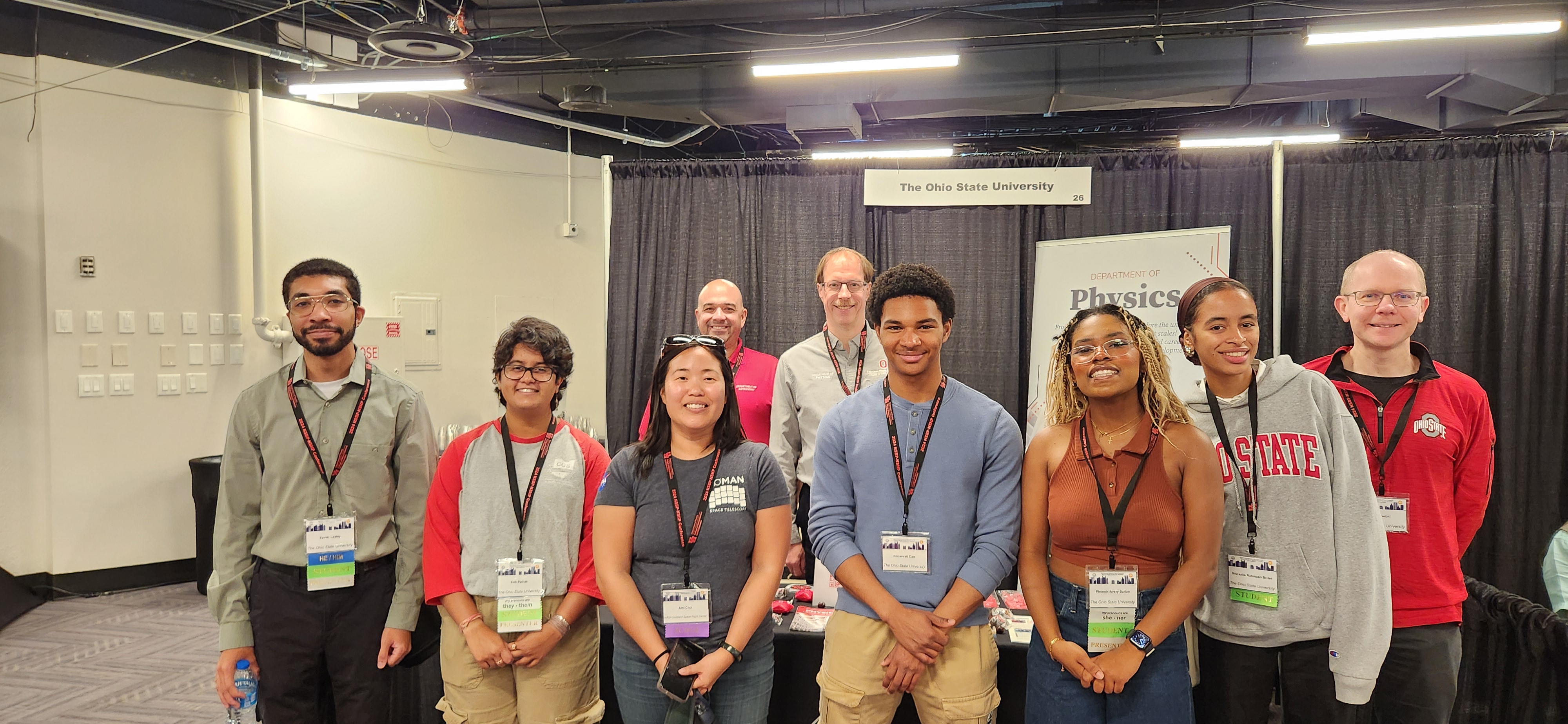 Close up of a group of OSU students at NSBP