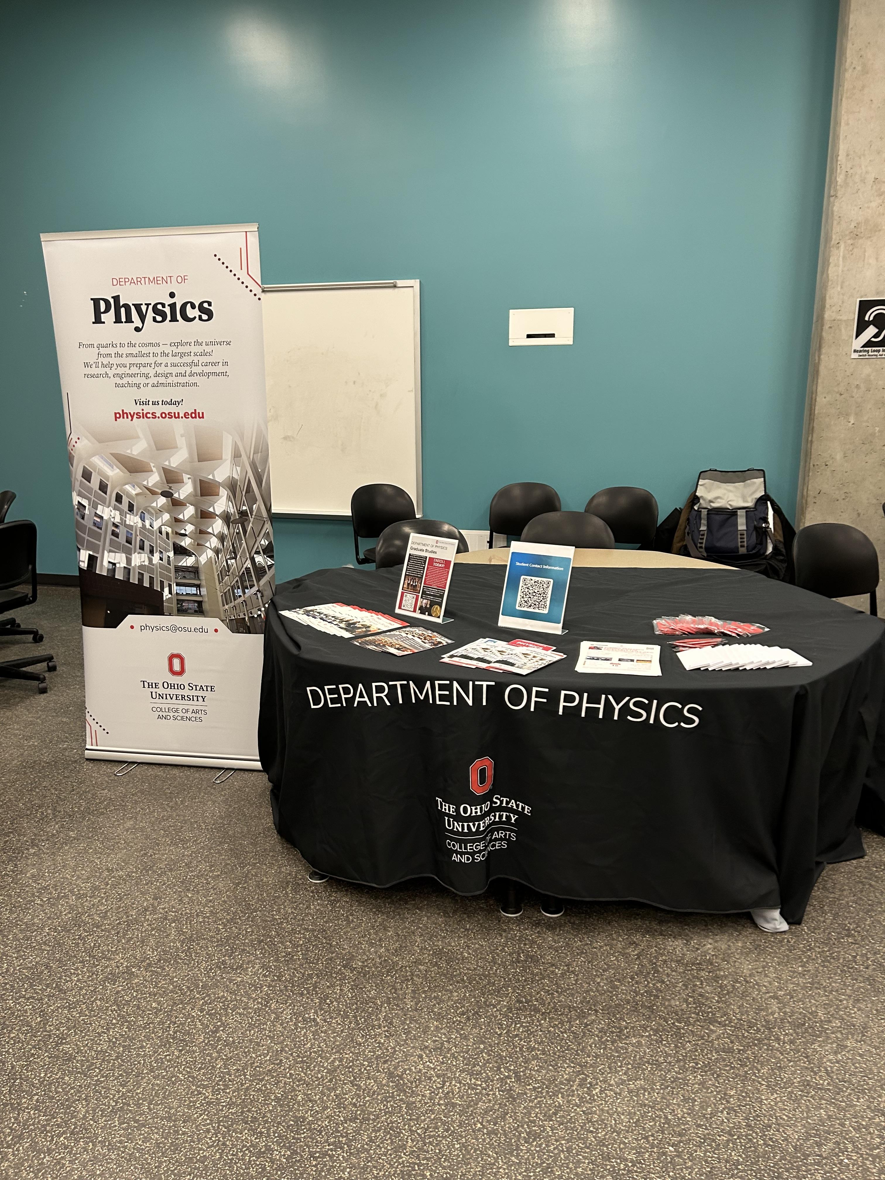 Department of Physics booth at CUW*P 2025