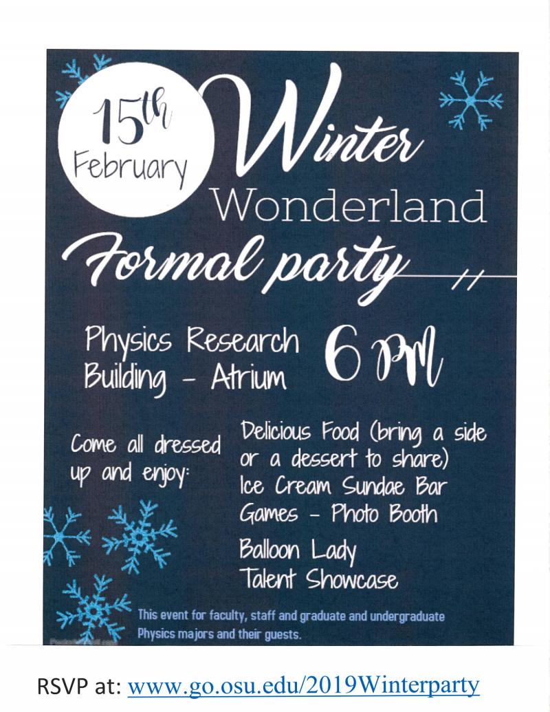Winter Party flyer