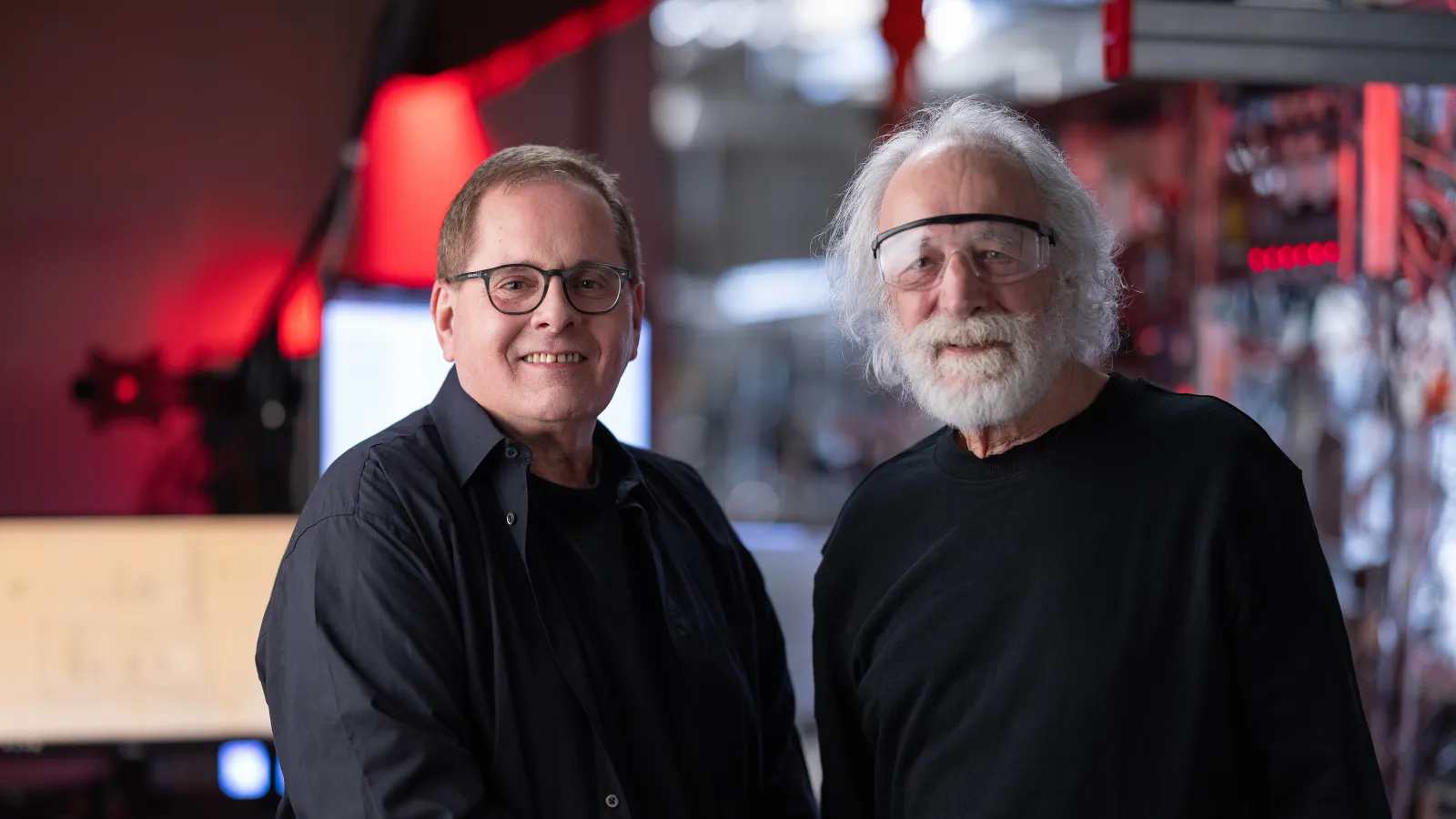 Lou DiMauro and Pierre Agostini in lab