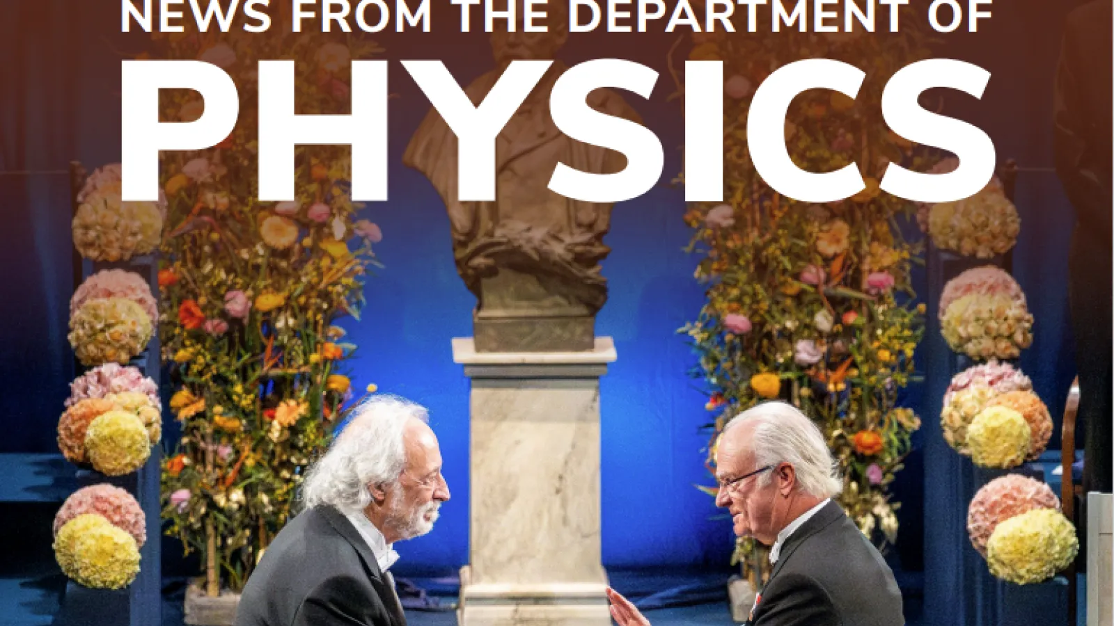 Cover of Physics Newsletter with Pierre Agostini receiving the Nobel Prize