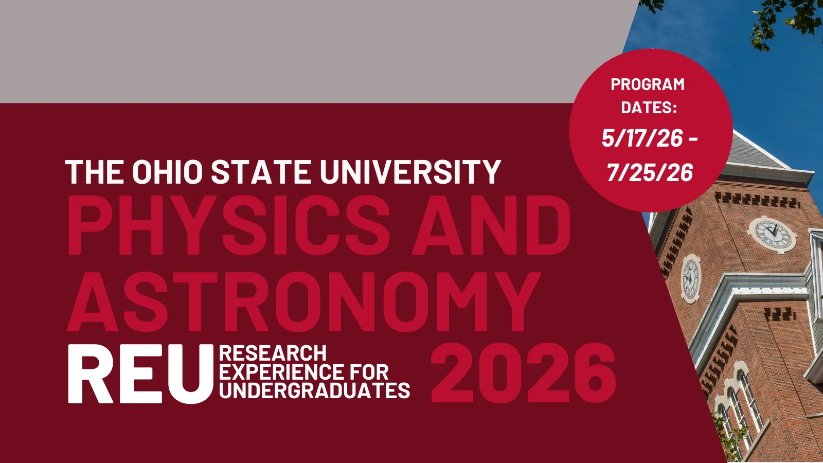 Flyer for REU