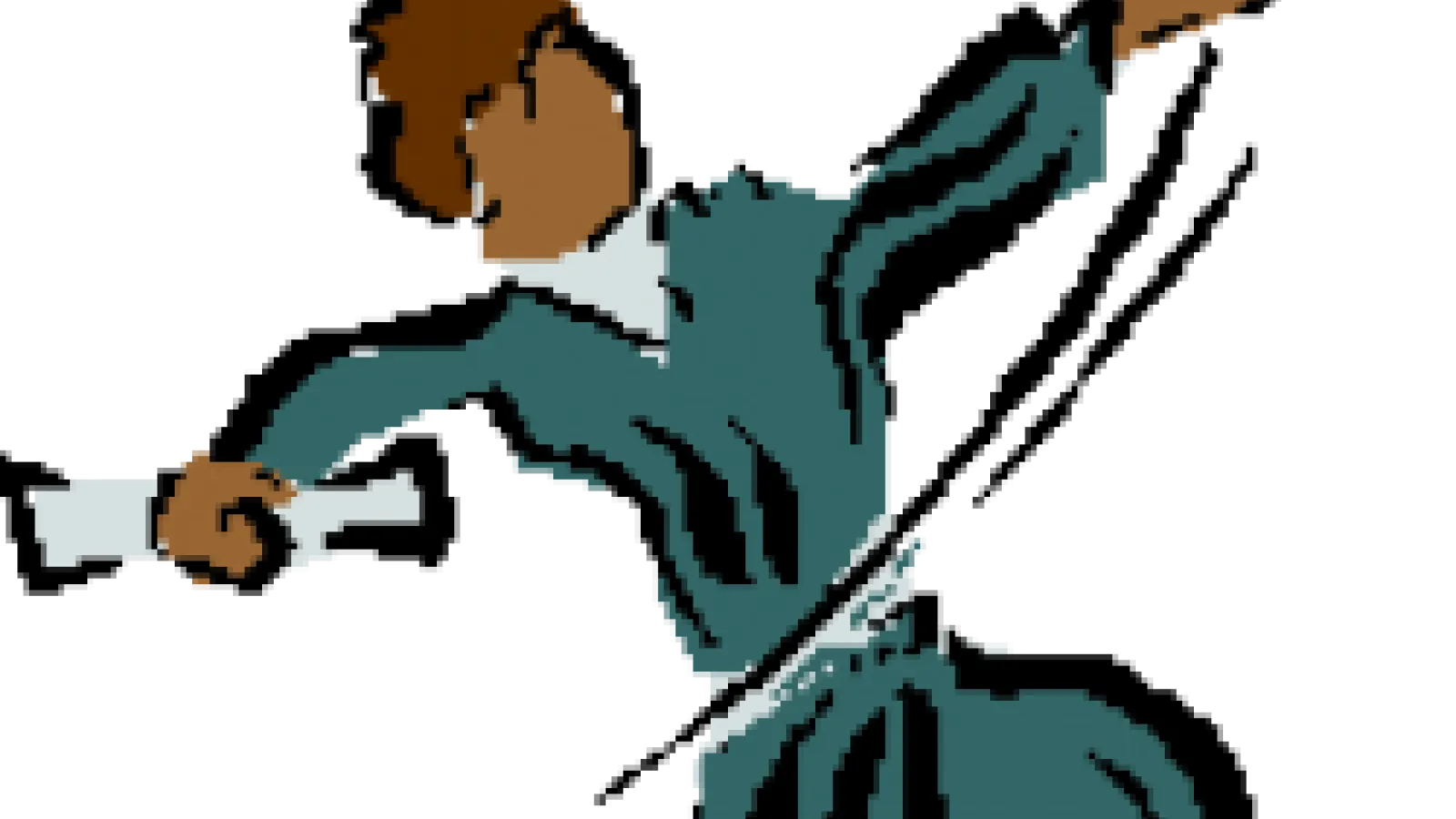 An illustration of a person wearing a cap and gown holding a diploma. The person is throwing their cap up in celebration.