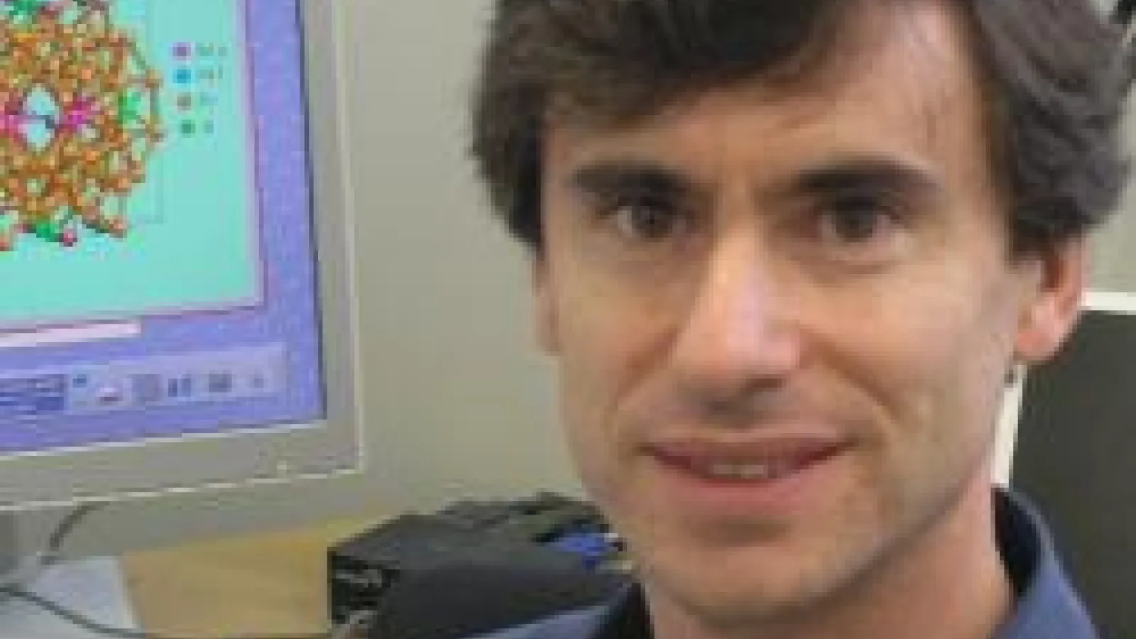 Daniel Haskel with computer in the background