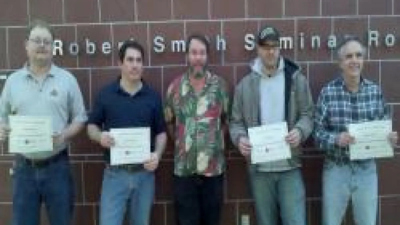 Pictured from left to right: Jonathon Shover, Pete Gosser, Jim Beatty, Josh Gueth, and Bob Merritt.