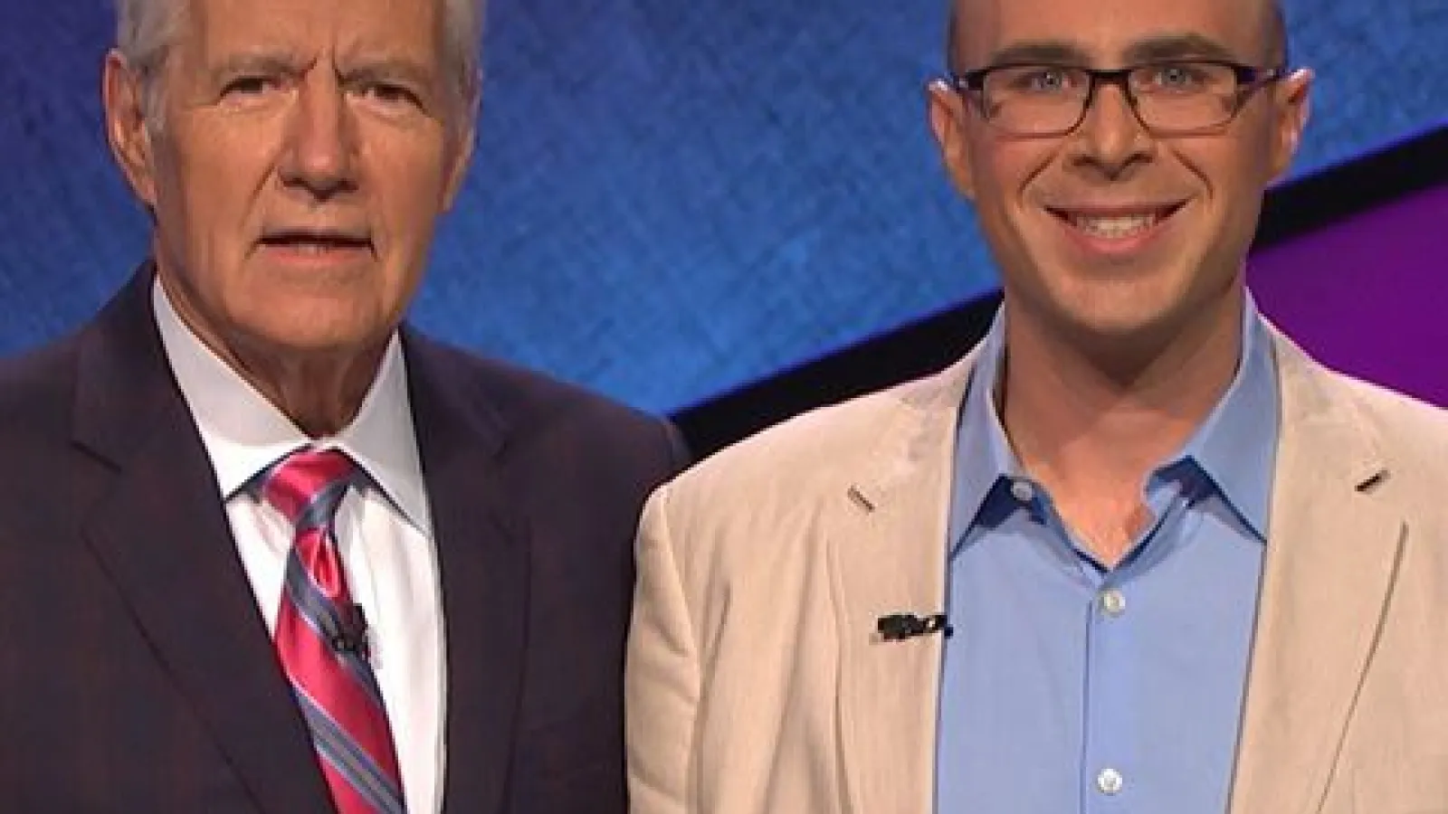 Alex Trebek and Nate Ross