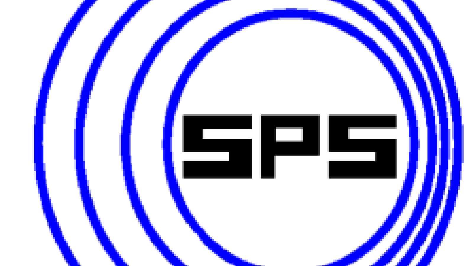 Blue nested circles with "SPS" logo