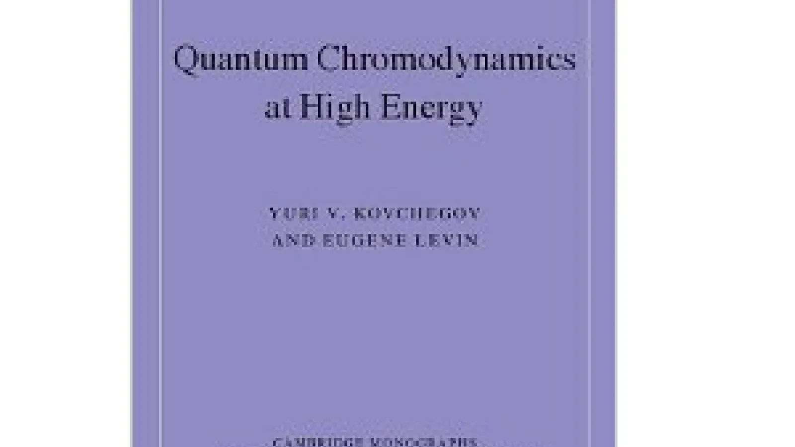 Purple preview of the front of Dr. Kovchegov's book