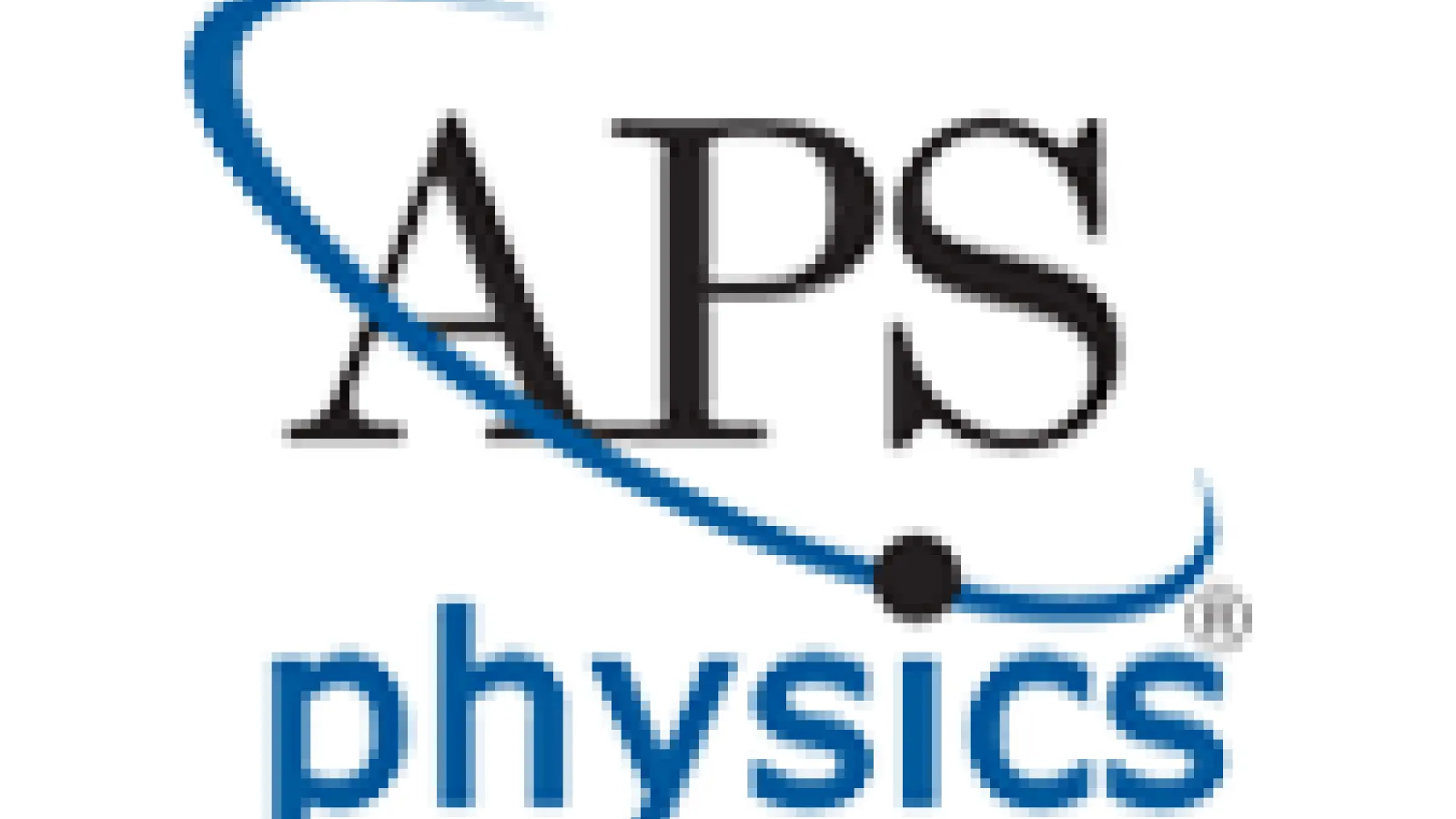 Black and blue APS physics logo