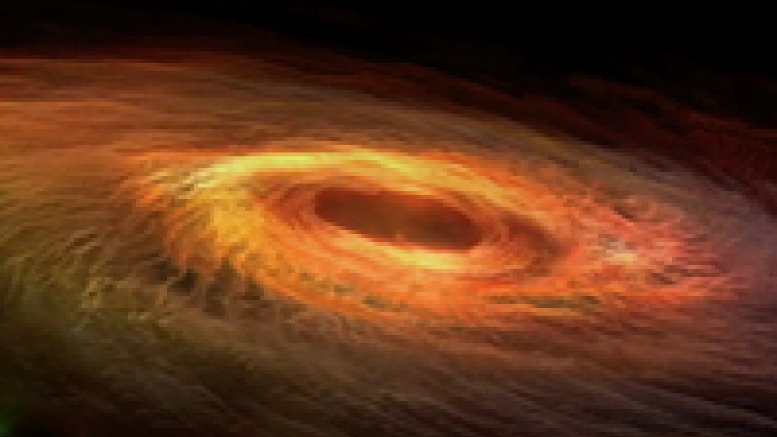 orange swirling black hole