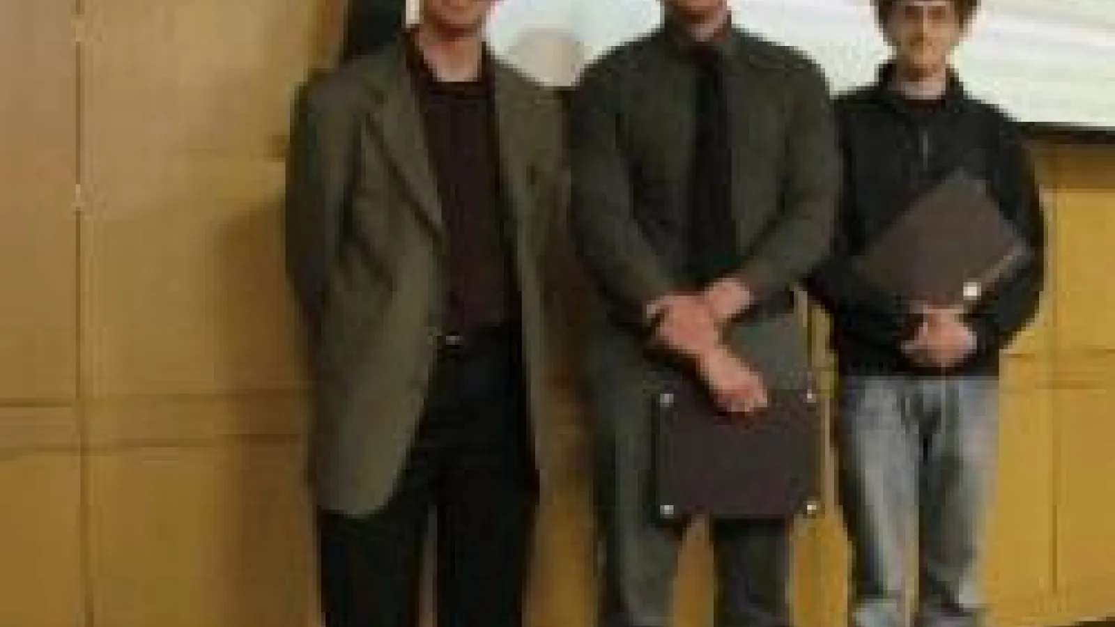 Dr. Richard Hughes (left), Tyler Merz (middle) and Jake Connors (right)