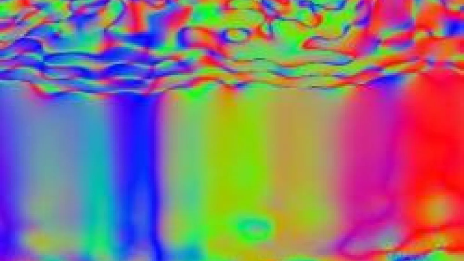 Rippled, rainbow, technicolor graphic