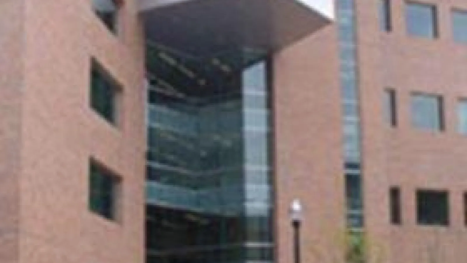 Physics Research Building north entrance from across Woodruff Avenue