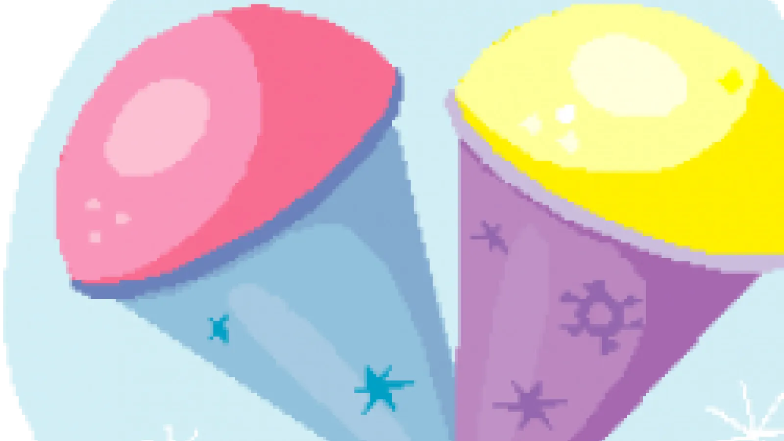 Clip art of two snow cones