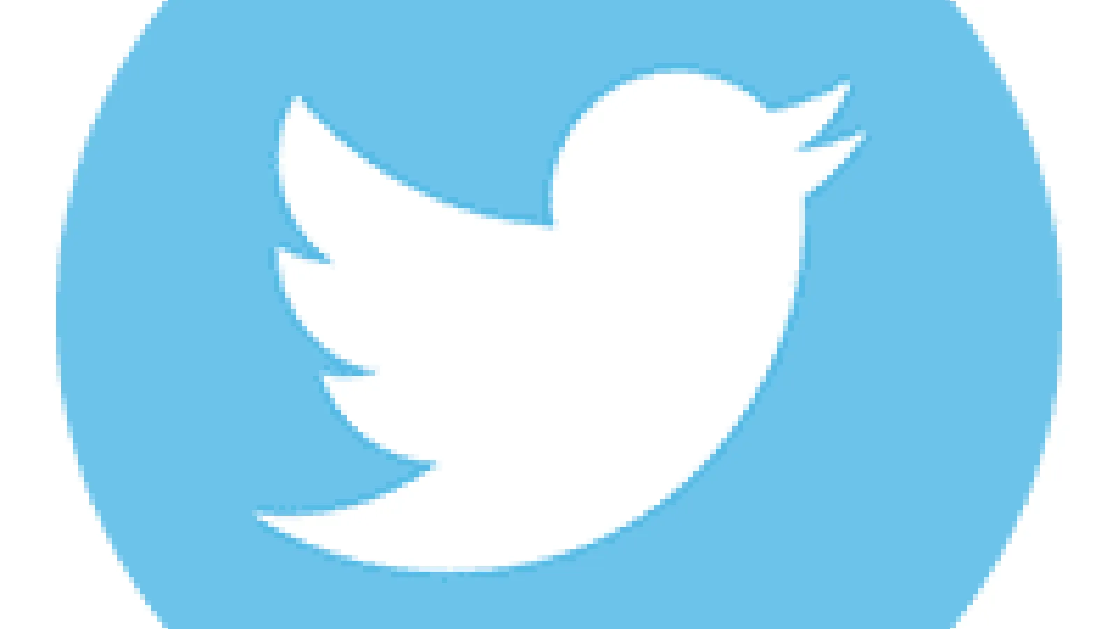 The logo for social media app Twitter with a blue circle and white cutout of a bird shape in the middle.