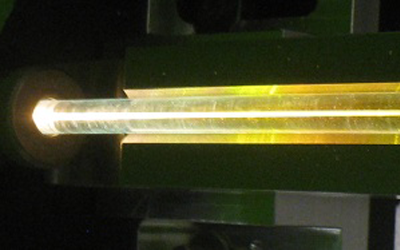 A fiber compressor, an Argon-filled hollow core glass capillary