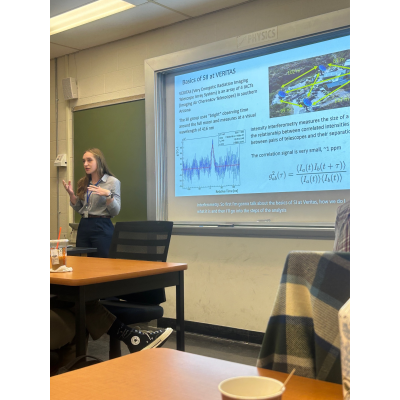 Josie Rose presenting her research