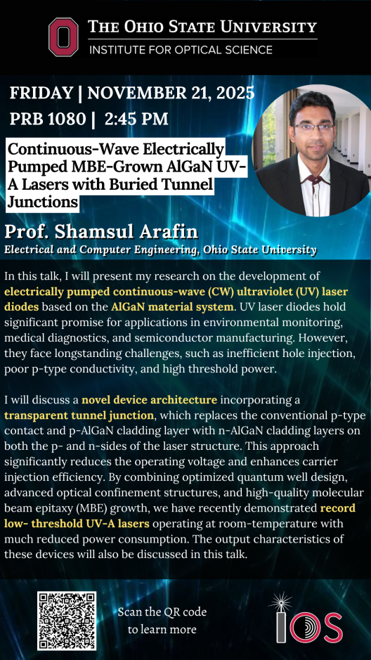 Flyer for IOS Member Series, Shamsul Arafin