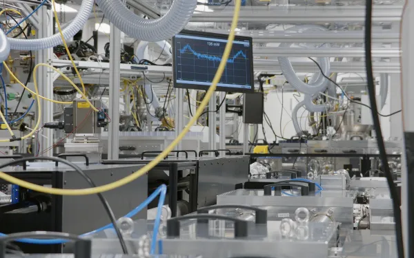 Close up of lab equipment inside NeXUS facility