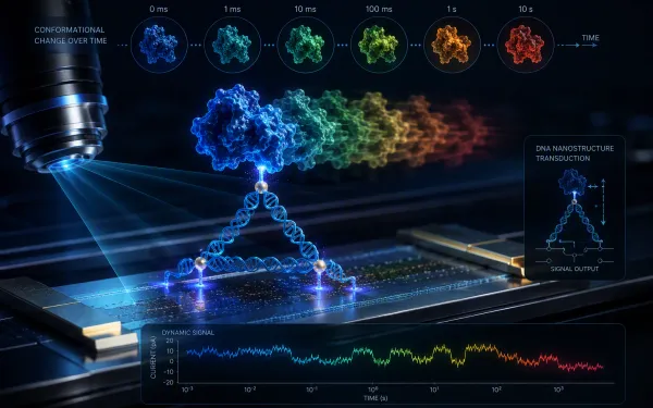 Molecules arrayed in a line in different colors and states
