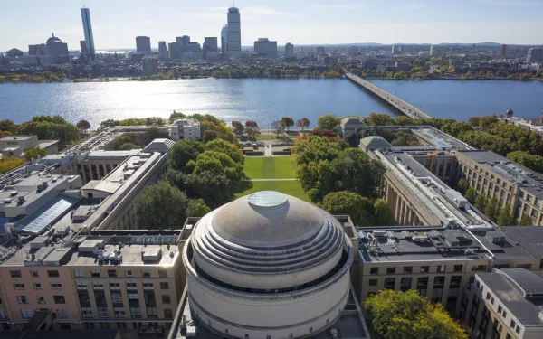 Aerial view of MIT campus