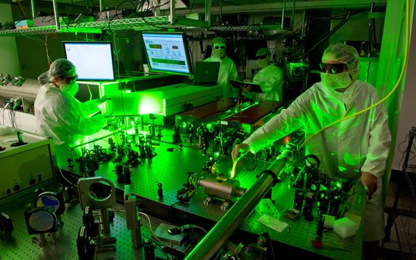 Green lasers in the lab
