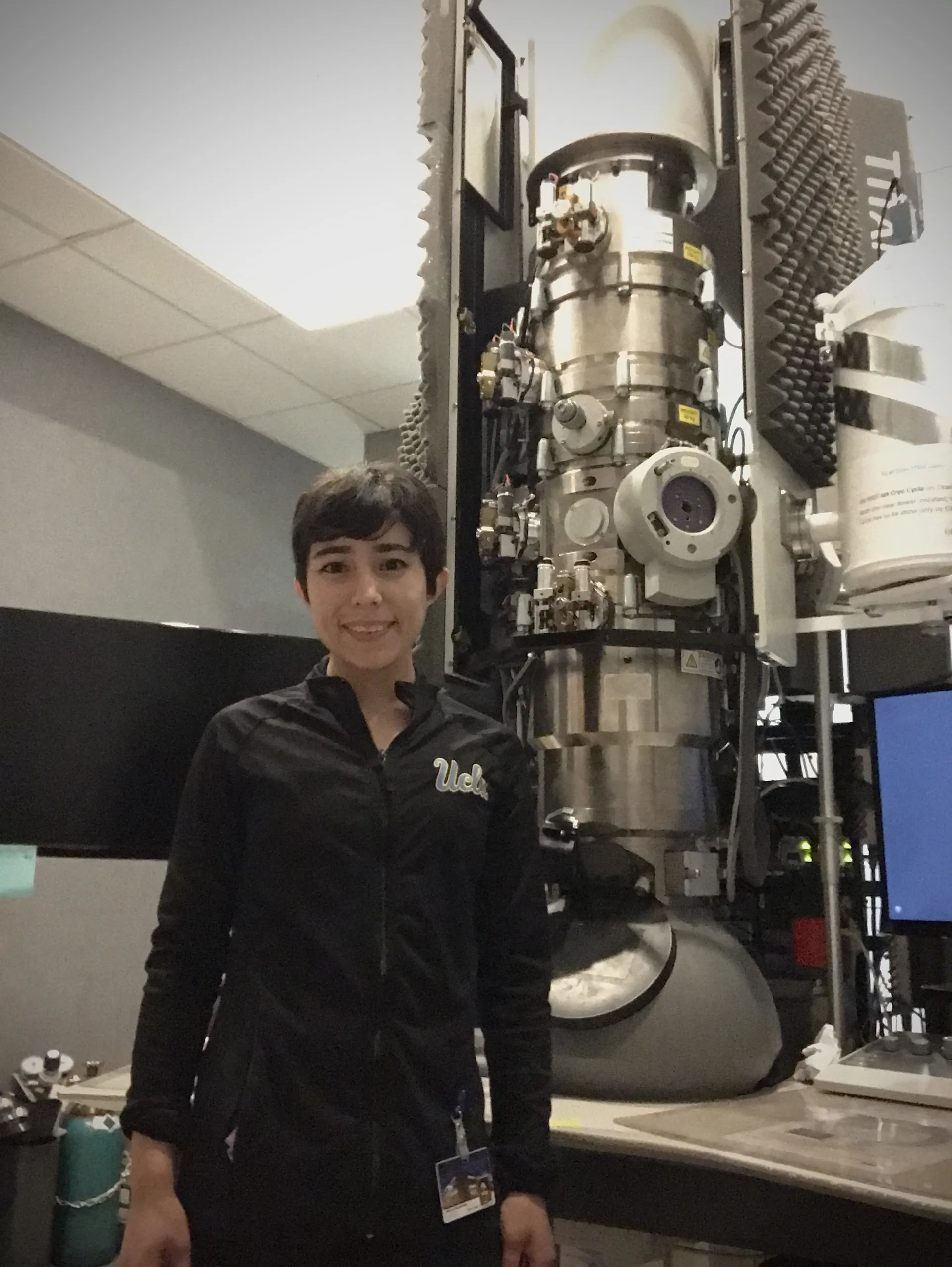 Nancy in the research lab