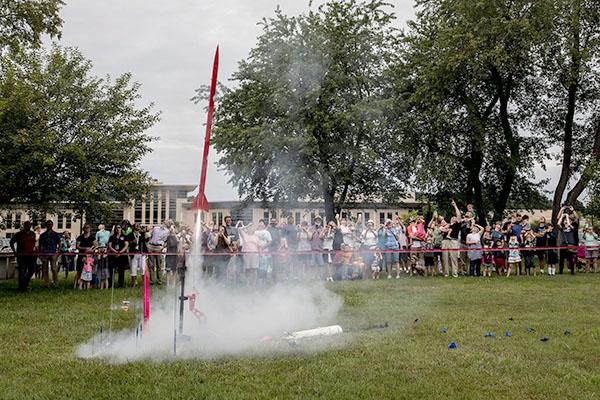 Launching rockets on the OSU Newark campus