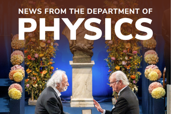 Cover of Physics Newsletter with Pierre Agostini receiving the Nobel Prize