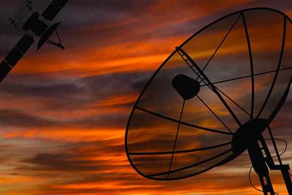 Satellite dish at sunset Photo credit: Getty images