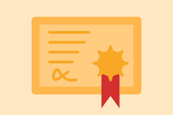 Cartoon drawing of award