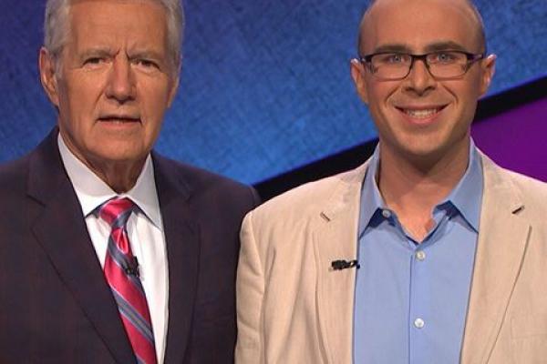 Alex Trebek and Nate Ross