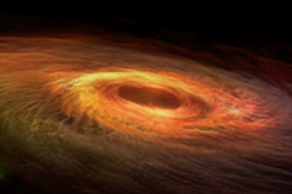 orange swirling black hole