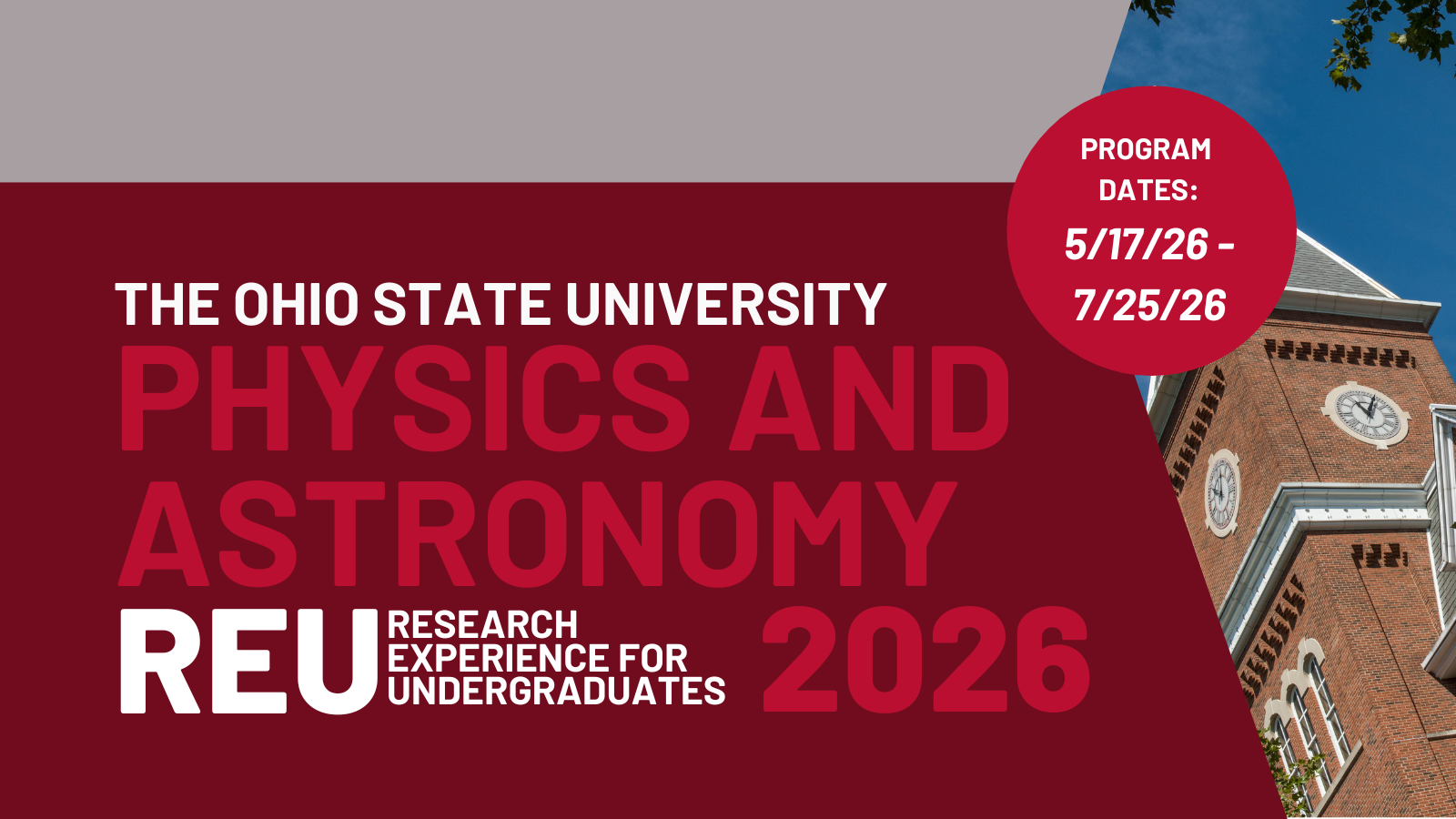 Flyer for REU