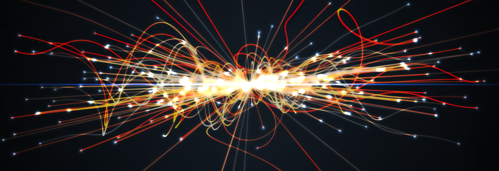 Particles collision in Hadron Collider.